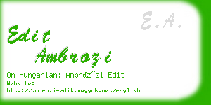 edit ambrozi business card